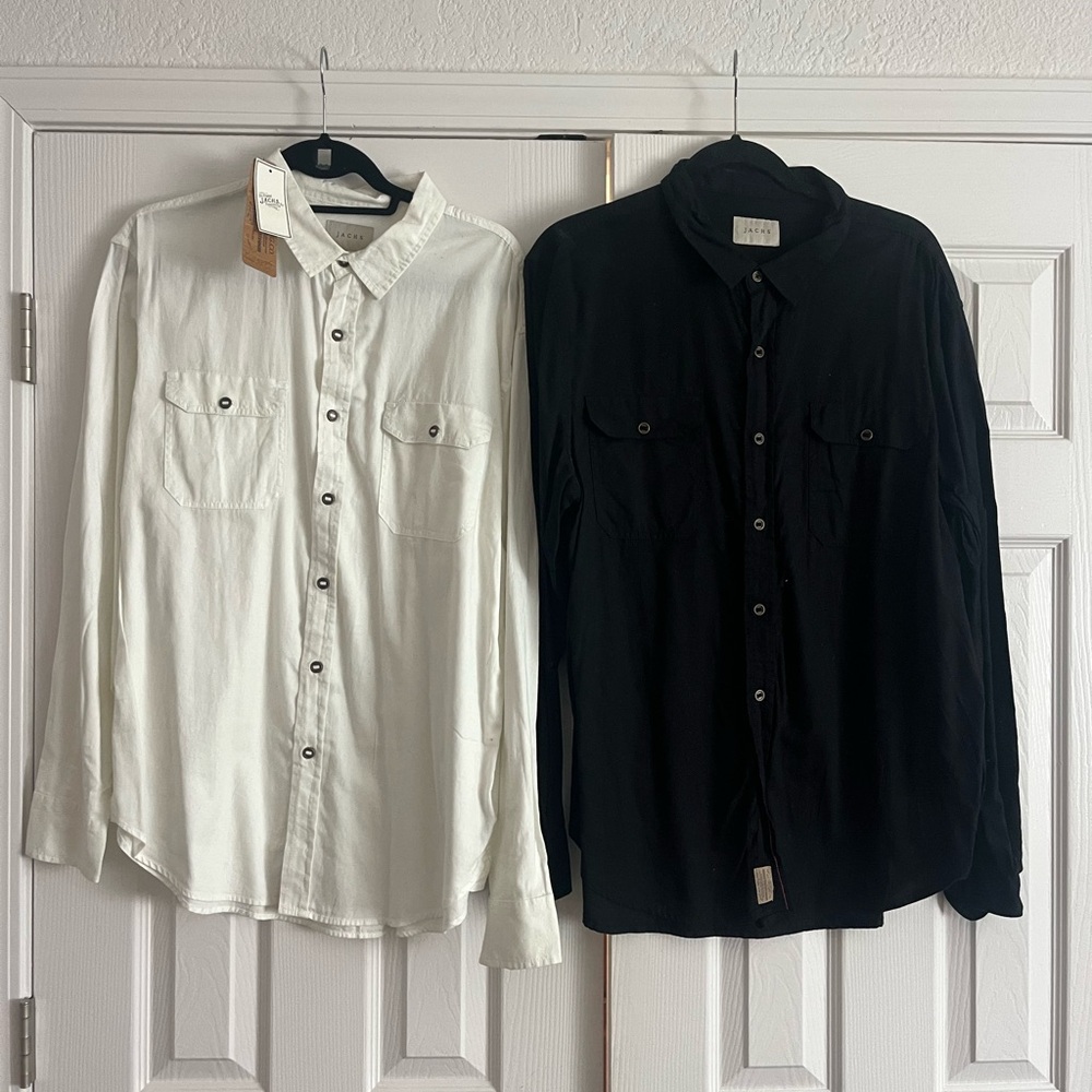 Jachs bundle of Classic White and black size large Button-Up Shirts